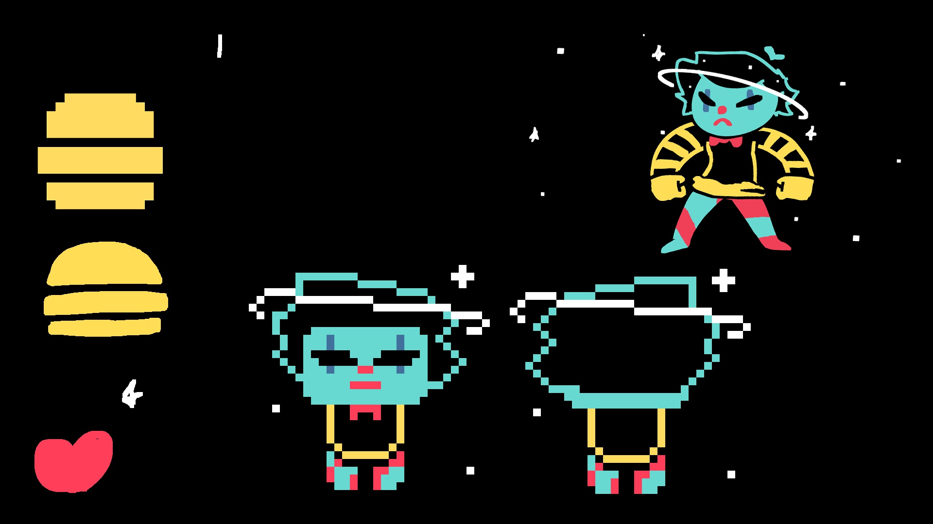 Digital concept sheet for Cosmic YenJai character and icon direction